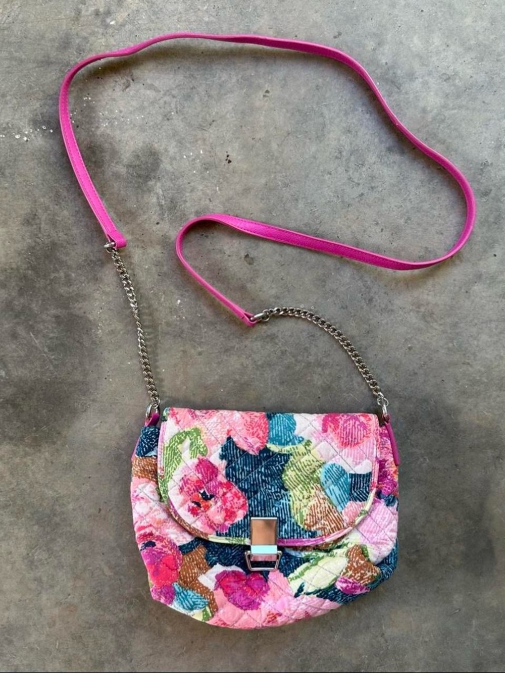 Vera Bradley multicolored floral mini crossbody purse